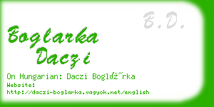 boglarka daczi business card